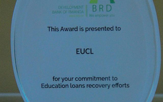 EUCL rewarded for its commitment to recover education loan